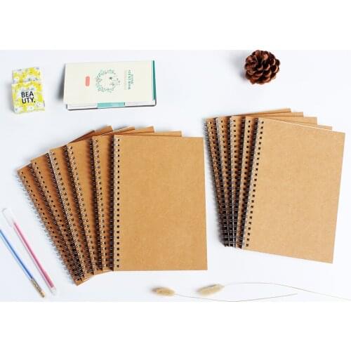 Classic craft cover coil notebooks stationery,vintage office school multi function planner notebooks supplies,11 kinds, A5 A6