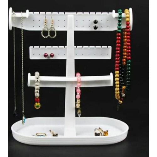 Earrings Necklace Ring Pendant Bracelet Jewelry Display Stand Tray Storage Racks Organizer Holder Jewelry Hooks Storage Holder