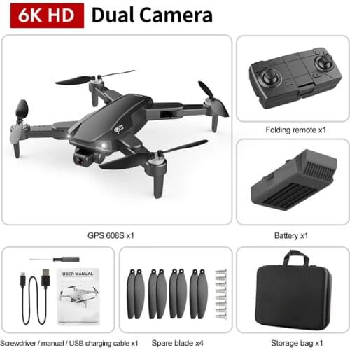 Drone S608 PRO 6K Dual Camera Professional Aerial WIFI FPV Brushless Motor Foldable Quadcopter Remote Control Distance 3KM