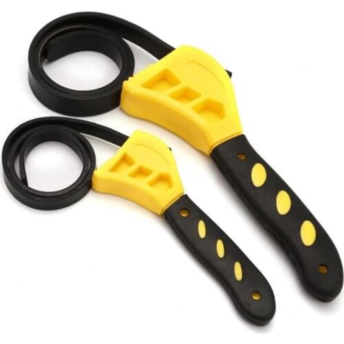 Multifunctional belt wrench universal adjustment bottle opener solar tube auto repair rubber filter wrench