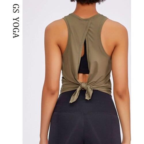 Soft Skin-friendly Fitness Tank Tops Women Loose Sport Vest Running Tank Top Workout Vest Back Open Training Yoga Vest Cloth