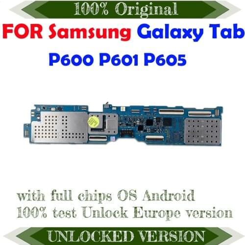 Original Unlocked Mainboard Android OS Logic Board With Chips For Samsung Galaxy Note 10.1 Edition P600 P601 P605 Motherboard