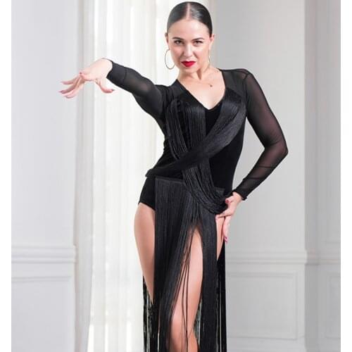 Tassel latin dance dress women latin dress latin salsa dress modern dance costume samba costume dance wear latin competiti dress