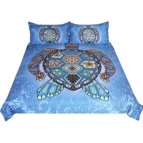 Free shipping children cartoon turtles tortoise printing bedding set 1pc duvet cover&2pcs pillow cases animal home textile