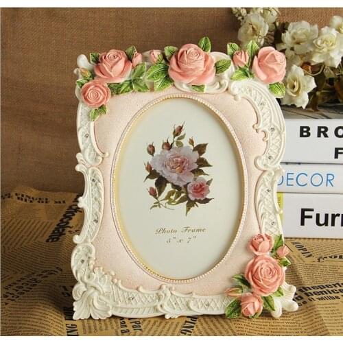 Flower Rose Luxury Photo Frame White Display Family Photo Frames For Picture Art Porta Retratos Para Foto Picture Frames BW50XK