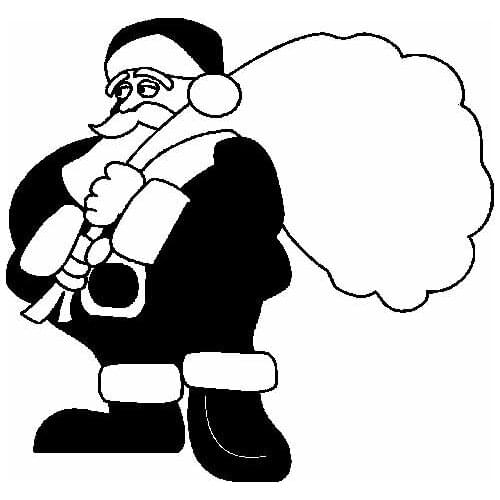 Christmas Creative Santa Gift Stickers Fashion Car Window Decoration Personality Pvc Waterproof Decals Black/white, 15cm*15cm