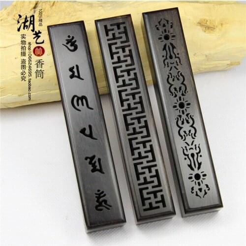 Monolith manual ebony box. Hollow out sweet box. Ta line incense incense box aloes lie incense wholesale