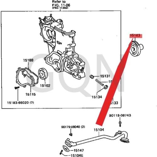 Oil pump drive shaft gear 1990-Toy ota LAD CRU IS ER oil pump pulley, rear transmission box gear shaft, tail tooth