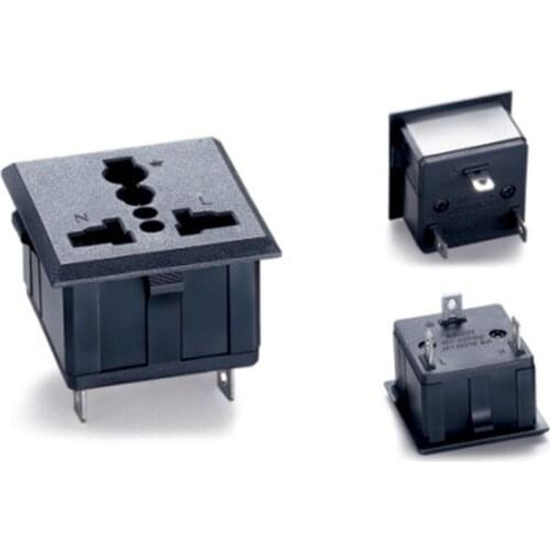 20 pcs/lot UPS Power Outlet AC socket IEC INLET Universal EU AU UK Copper CE