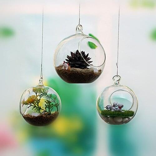 Free Shipping 2pcs/pack Diameter=15cm Big Size Globe Glass Terrarium with Top Open Glass Terrarium DIY Glass Pendant Ornament