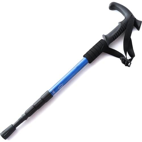New ultralight hiking trekking pole aluminum alloy telescopic walking trekking pole trekking pole personal Health Care TK-ing