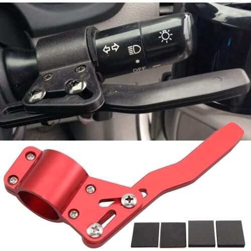 Universal Custom Aluminium Red Car Styling Adjustment Steering Wheel Turn Rod Extension Turn Signal Lever Position Up Kit