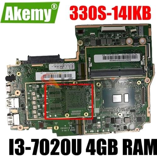 High Quality For Lenovo IdeaPad 330S-14IKB laptop motherboard With CPU I3-7020U 4GB RAM Integrated motherboard 100% fully tested