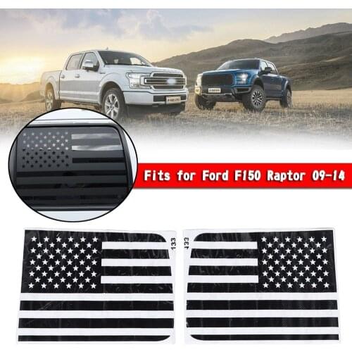 Rear Window Cover Trim US Flag Decor Stickers Decal For Ford F150 Raptor 09-14