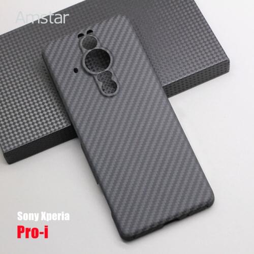 Amstar Real Carbon Fiber Protective Case for Sony Xperia 1 III Ultra-thin High-end Business Aramid Fiber Phone Cover Case