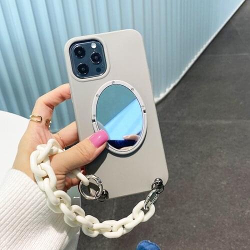 Make UP Mirror Stand Holder Case for Huawei Nova 8 7i 6 SE 5T 5Z 5i 4e 3e 3i 2 Plus 2 Lite Protection Bracelet Soft TPU Cover