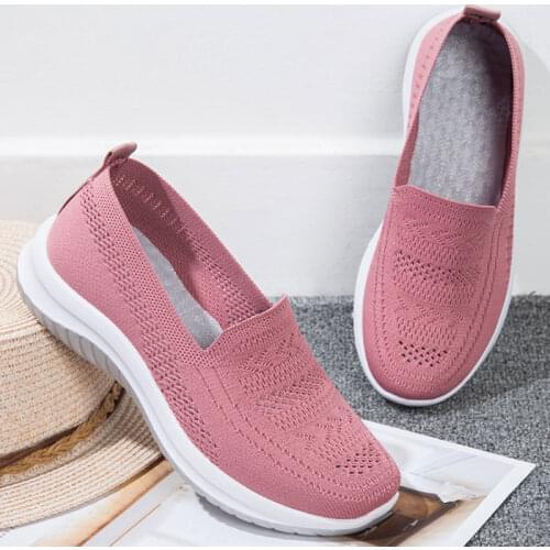 Woman Flats Knit Mesh Breathable Slip On Shoes For Ladies Female Footwear Korean Style Luxury Womens Shoe Ballerina Loafers