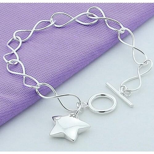 Silver Jewelry 925 Bracelet Fashion Sterling Silver Star Bracelet For Women Gift High Quality