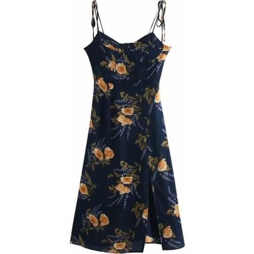 XNWMNZ 2021 Fashion Vintage Tube Top Women Dress Sexy Split Vestidos Retro Dresses Slim Chic Dress Drop Shipping summer dress