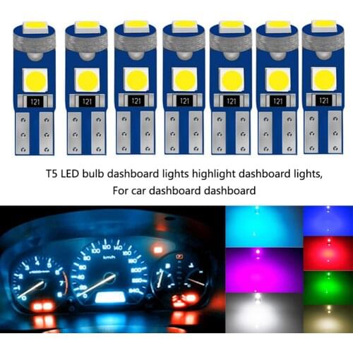 10PCS T5 LED Bulb Dashboard Lights High Bright Gauge Cluster Light For Car Truck Dashboard Instrument Panel Car Led