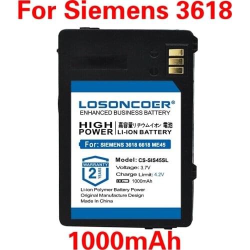 1000mAh CS-SIS45SL V30145-K1310-X185, V30148-K1310-X183, V30148-K1310-X185-1 Battery for Siemens 3618, 6618, ME45, S45, S45i