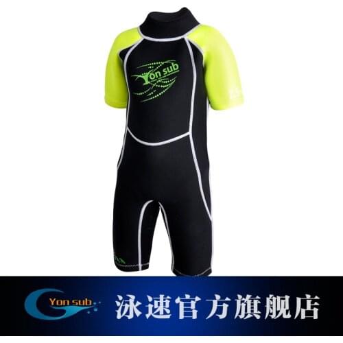 2.5mm children diving suit diving suit snorkeling winter cold warm short sleeved conjoined teenager swimming sunscreen