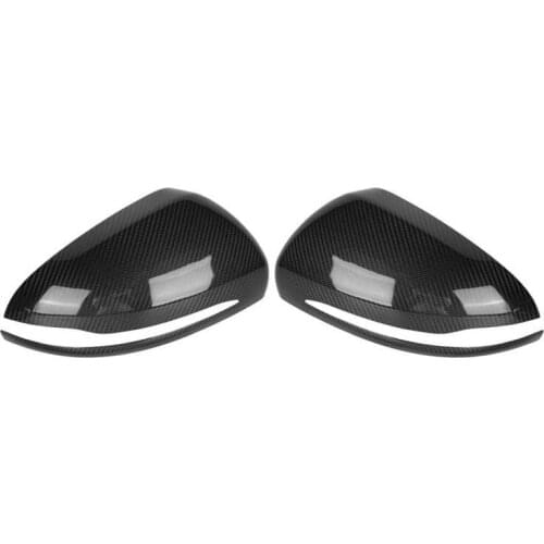 2PCS Exterior Door Mirror Trim Dry Carbon Fiber Replacement for Mercedes Benz W205 C Class / C63 LHD 2015-2021 New
