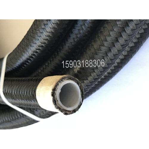 20 Meters x PTFE Braided Oil Hose In Black Nylon Oil Fuel Petrol Coolant Size AN12