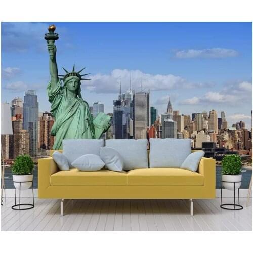 3d photo wallpaper custom mural Statue of Liberty American City Landscape home decor living room wallpaper for walls 3 d