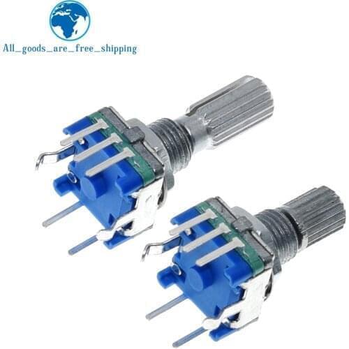 5PCS Plum handle 15mm 20mm rotary encoder coding switch / EC11 / digital potentiometer with switch 5 Pin