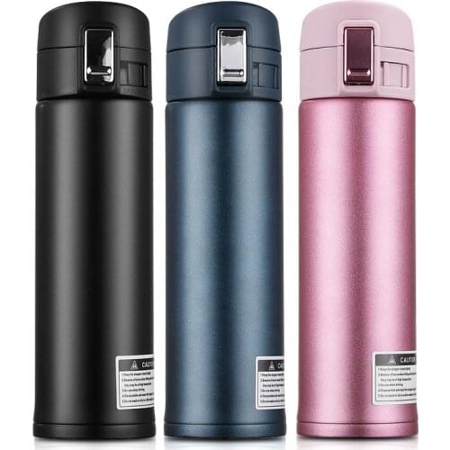 500ML Vacuum on-Drink Cup 304 Stainless Steel Insulation Bottle Car Business Handy Cup Fashion Bounce Bottle Vacuum Flasks