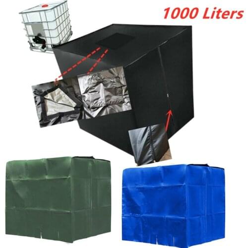 IBC Ton Barrel Accessories Green Water Tank Cover 1000 Liter Container Aluminum Foil Waterproof Dustproof UV Cover 210D Supplies