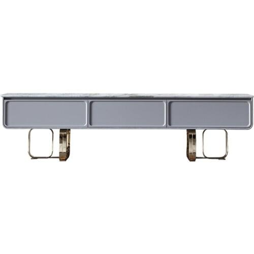 American light luxury marble TV cabinet living room solid wood 2021 new simple metal foot low cabinet