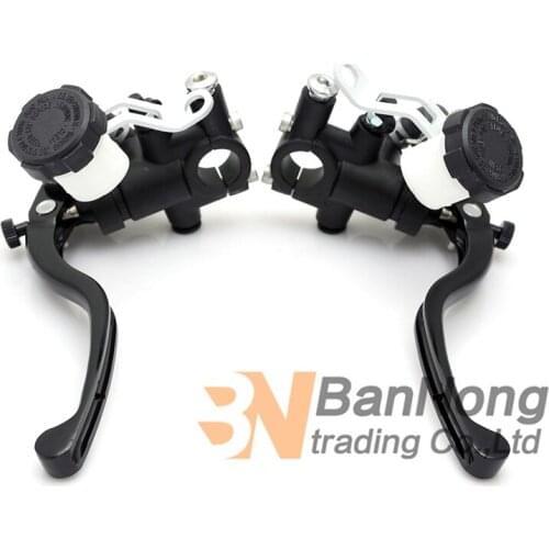 Free shipping Motorcycle 7/8" Hydraulic Left/right set Clutch&brake Master Cylinder Levers For Ducati BMW Honda Kawasaki Suzuki