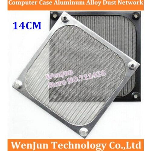 Free Shipping NEW Computer case 14cm dust metal dust network aluminum alloy material unpick / wash