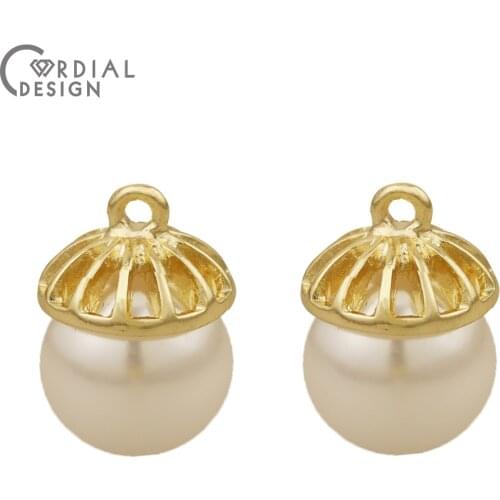 Cordial Design 100Pcs 14*20MM Jewelry Accessories/DIY Pendant/Imitation Pearl/Charms/Hand Made/Jewelry Findings & Components