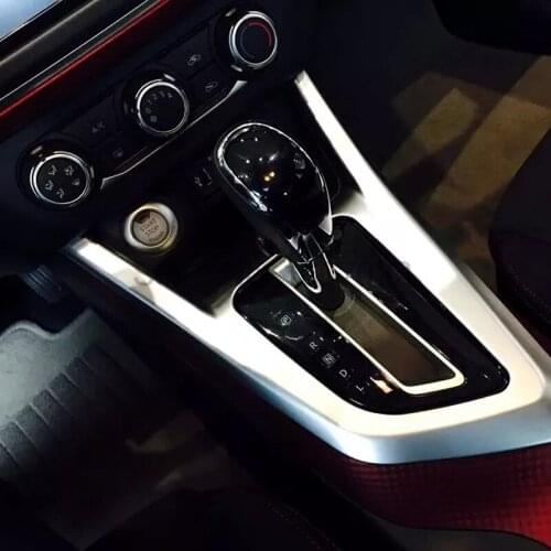 For Nissan Lannia 2016 Chrome Matte Car Interior Center Consoles Gear Box Molding Trim Cover Auto Decoration Accessories