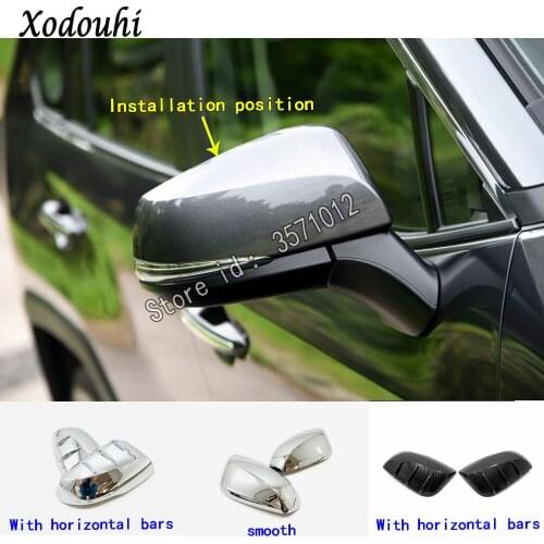 For Toyota RAV4 2019 2020 2021 Car Sticker Styling Back Rear View Rearview Side Door Mirror Cover Trim Frame Part Hoods 2pcs