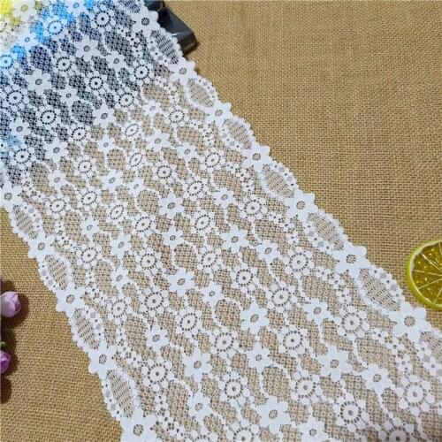 E3577 21.8cm Width Spandex Nylon Elastic Stretch Elastic white sewing trims for garment dress hometestiles