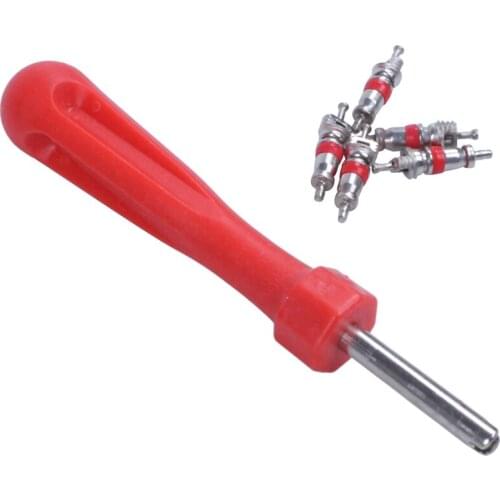Tool Demonte Valve Tire + 5 Valve for Car Bike Motorcycle