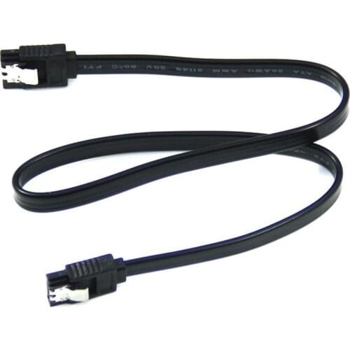 Support For SATA 3.0 6GB Data Line SATA 3.0 To Hard Disk Adapter HDD Signal Cable 45cm Black Straight High Speed SATA Data Cable