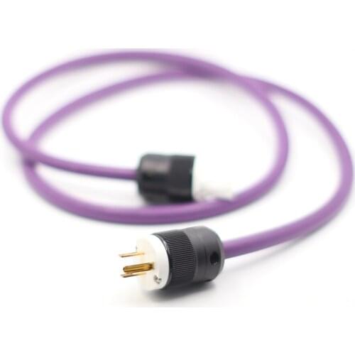 1.5m ac-313 OFC Power cable with Gold plated us power cable AC audio power cable+fingure 8 IEC connector