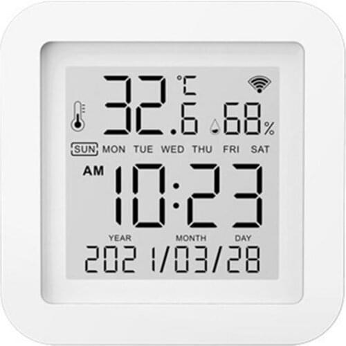 WiFi Indoor Thermometer Hygrometer Intelligent Alarm Digital Display Indoor Temperature Humidity Sensor Temperature Monitor