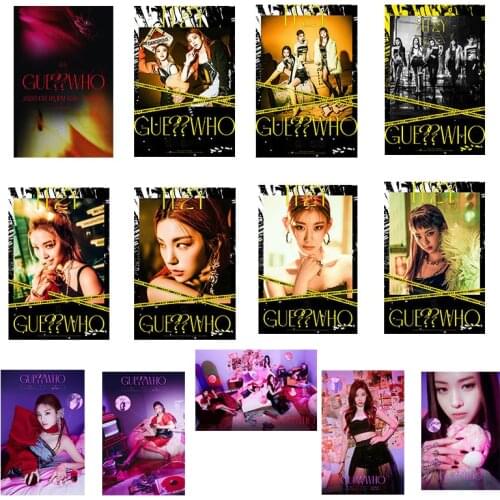 KPOP ITZY New Album GUESS WHO Pasteable Photos Yeji Lia Ryujin Chaeryeong Yuna Figure Poster Wall Stickers Fans Collection B10