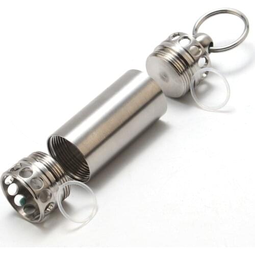 304 stainless steel mini outdoor camping sealed warehouse multi-function pendant survival waterproof tank waterproof warehouse