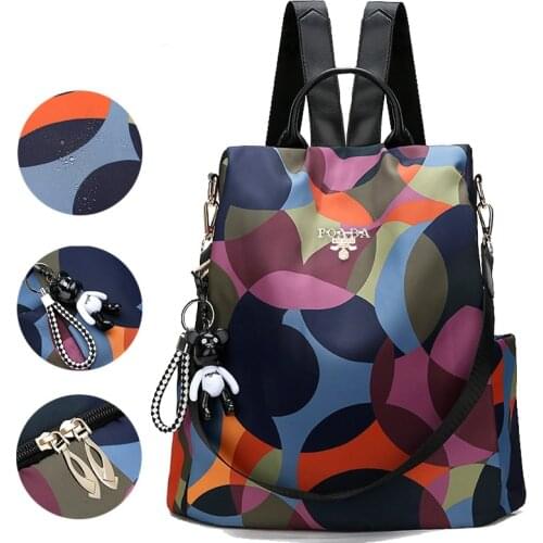 Fashion Anti Theft Women Backpack Durable Fabric Oxford School Bag Pretty Style Girls School Backpack Female Travel Backpack