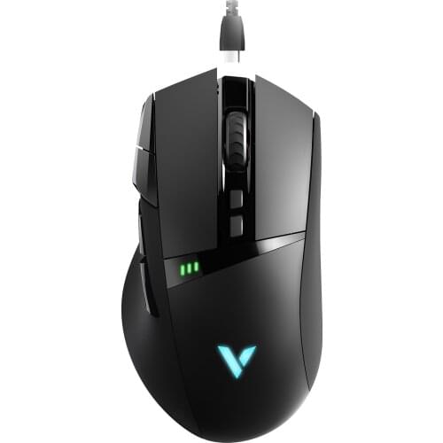 RAPOO VT350C Gaming Mouse Wired and Wireless Dual Modes Rechargeable 11 Programmable Buttons 5 Adjustable DPI RGB Backlight