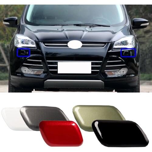 Roavia For Ford Escape Kuga 13-16 Car Front Bumper Headlight Washer Nozzle Cover Lid HeadLamp Water Cleaning Spray Garnish Shell