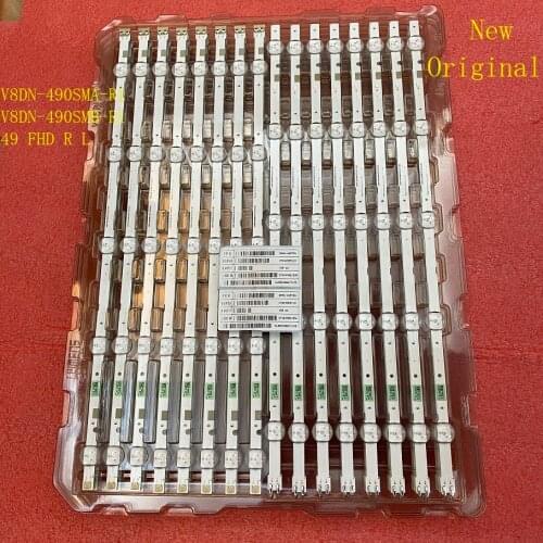 10set=80pcs Original LED strip for Samsung UN50J5200 UN49J5290AG UN49J5200AG UN49J5290 BN96-46572A 46573A V8DN-490SMA 490SMB-R1
