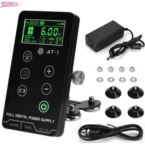NEW ATOMUS Professional Tattoo Power Supply Hardcover Blue Light Touch Screen Adjustable Tattoo Power Supply Digital LCD Monitor